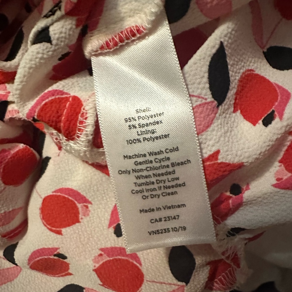 Talbots Cascade Tulip Print Faux Wrap Dress Size 20 - Picture 5 of 5